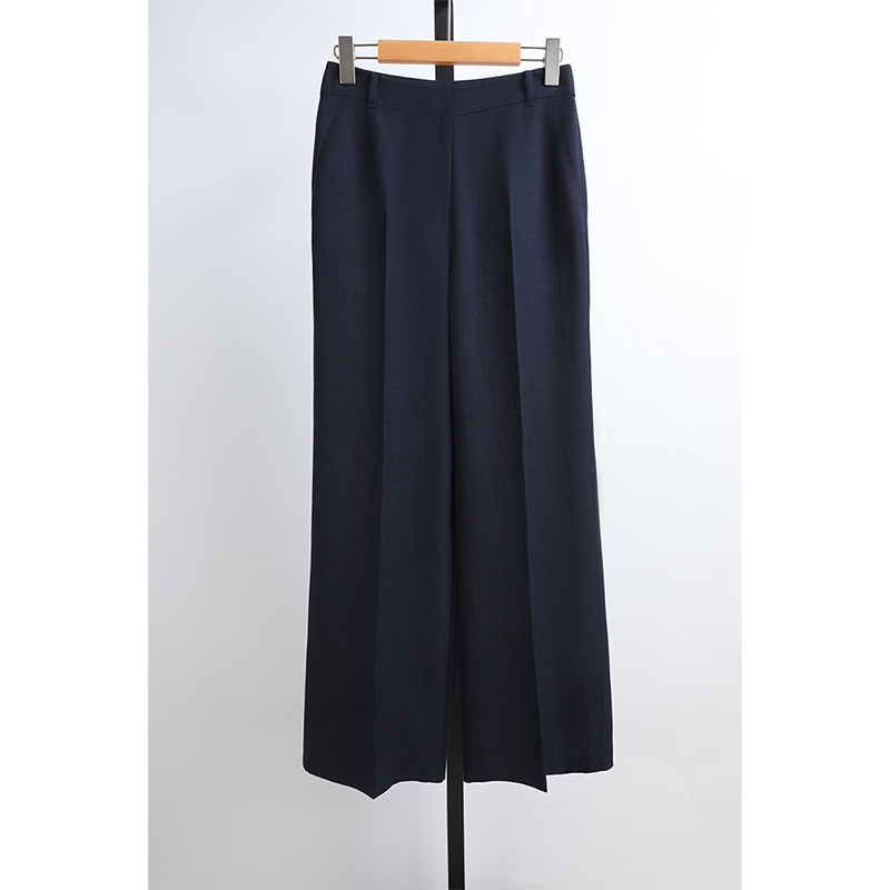 Summer Clothing Brands - Spodnie garniturowe z wysokim stanem, proste