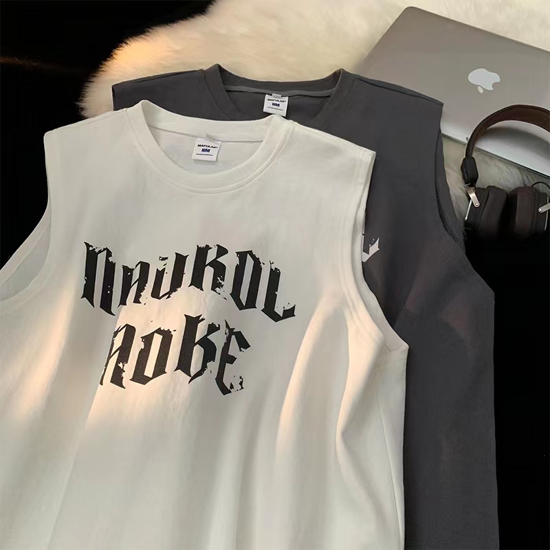 Summer Clothing Brands - Letnia, luźna, bawełniana koszulka bez rękawów