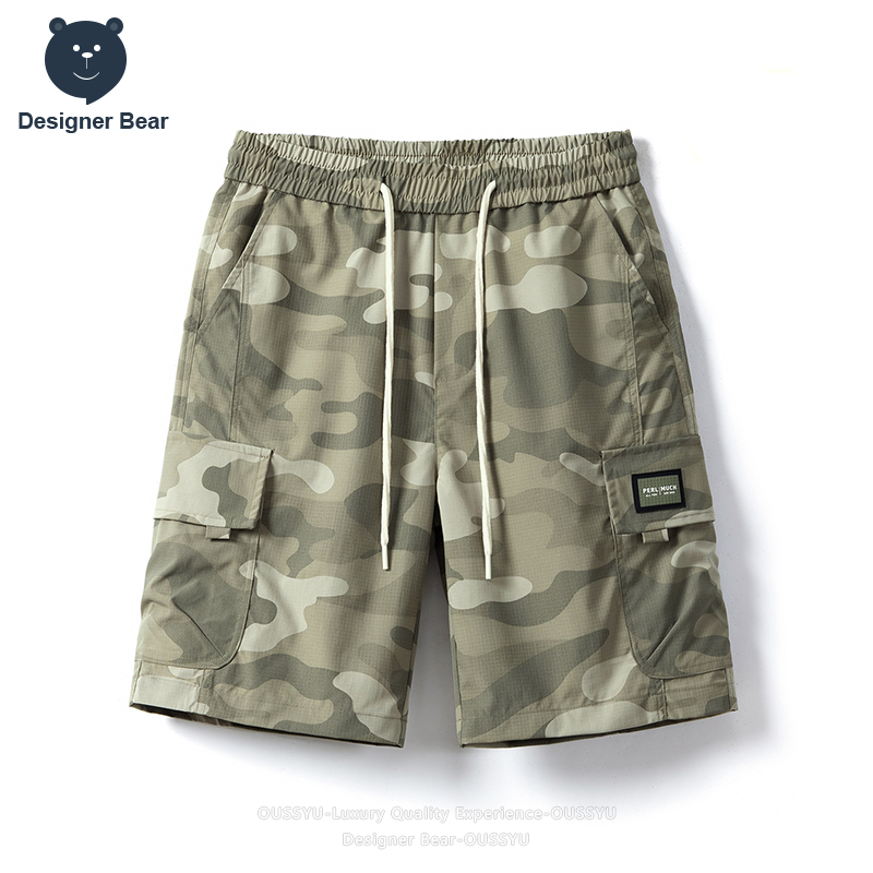 Summer Clothing Design - Męskie letnie szorty cargo w kamuflażu