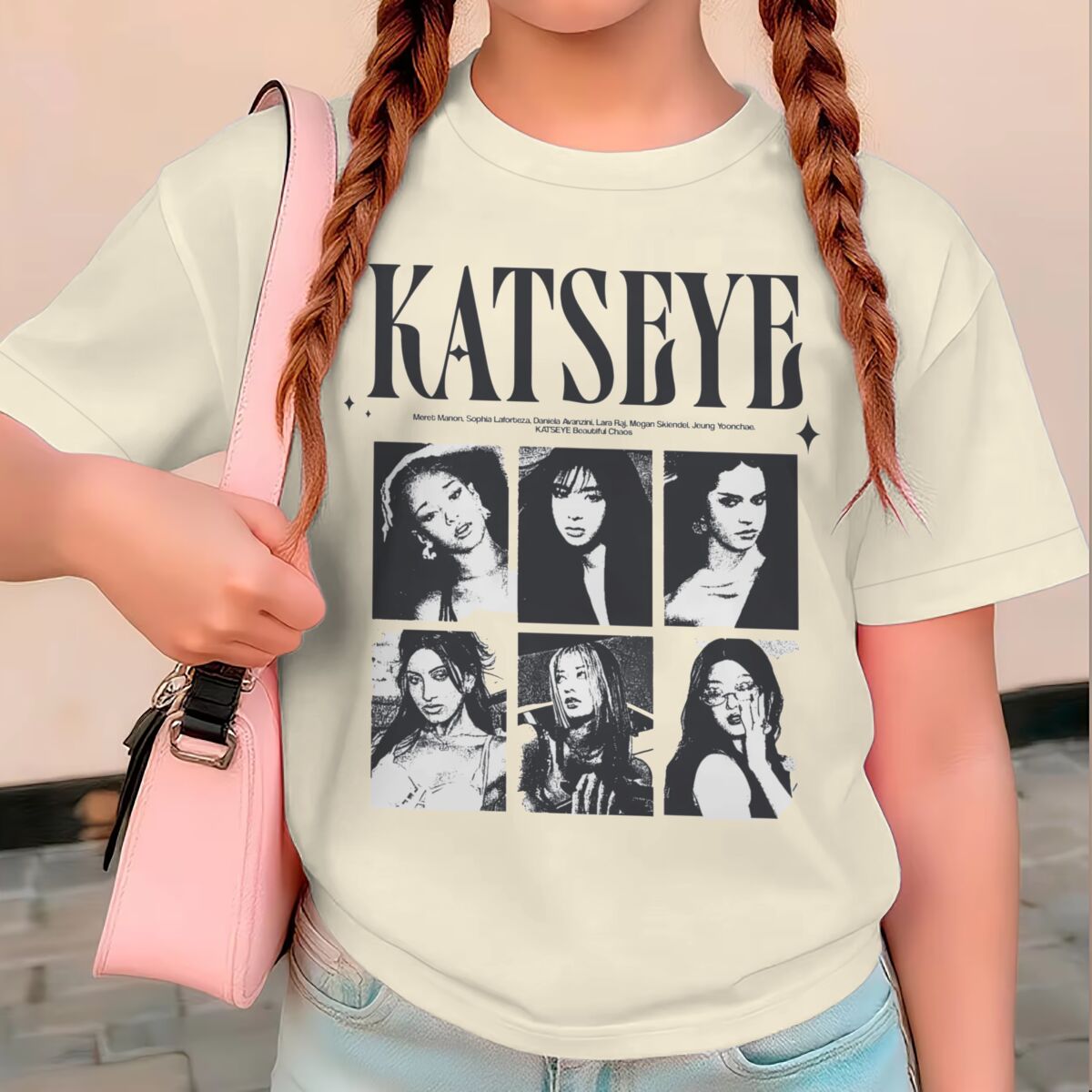 Summer Clothing Newborn - KATSEYE Print Letnie bluzki dla dziewczynek