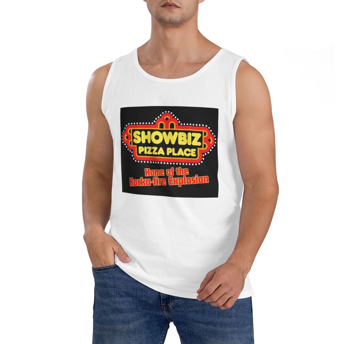 Summer Clothing Places - Koszulka bez rękawów męska ze 100%