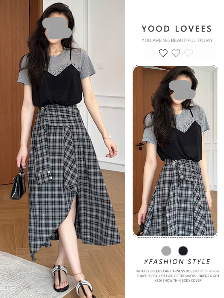 Summer Clothing Design - Letni Nowy Modny Zestaw: Koronkowa Bluzka