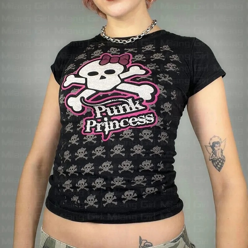 Summer Clothing Newborn - Streetwear estetyczne ubrania Y2k Gothic Emo