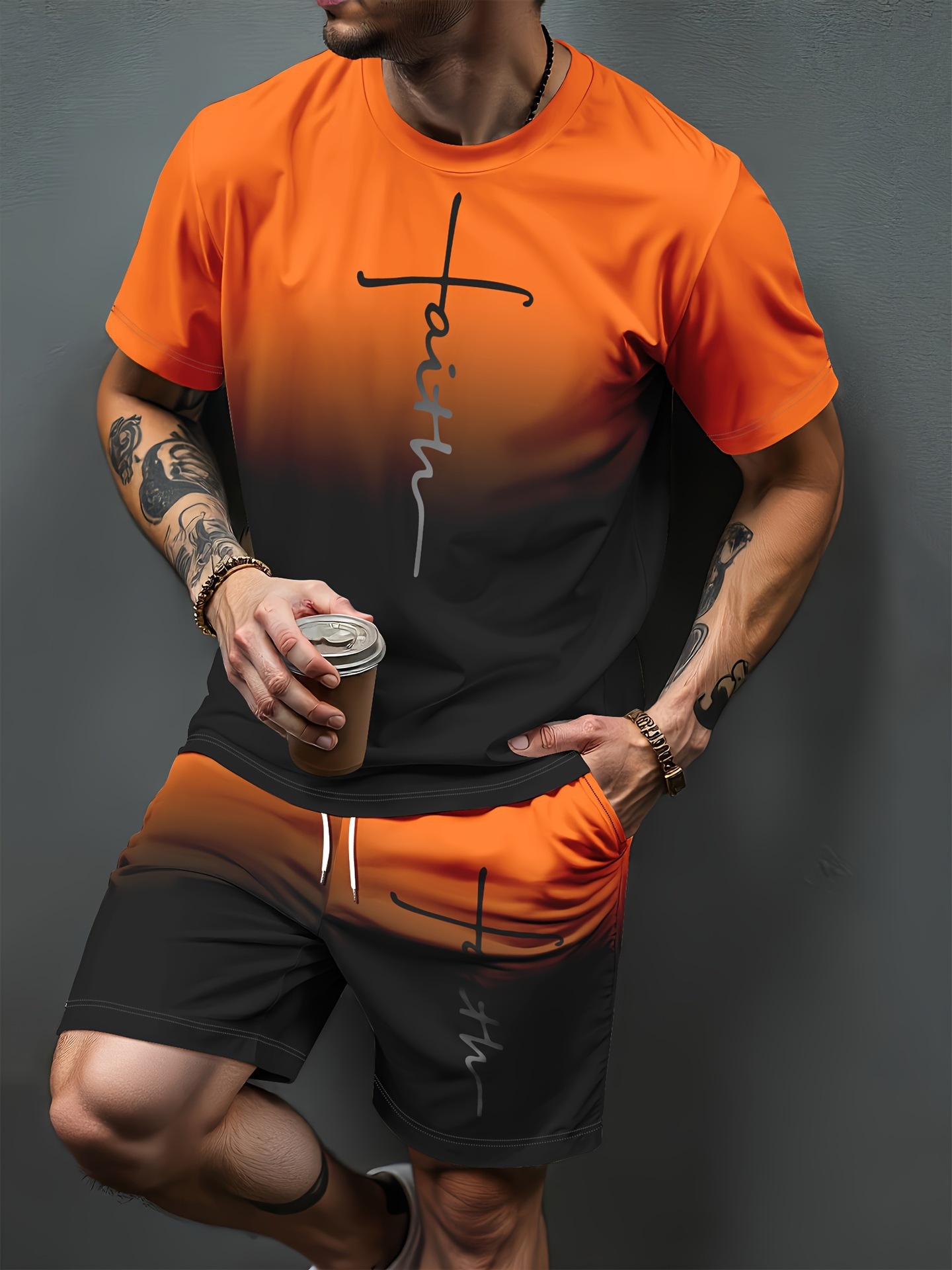 Gradientowy wzór liter, druk 3 – Summer Clothing For Petite Women recenzja i cena